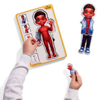 Деревяний пазл-вкладиш "Анатомія людини - хлопчик-3" (ПСД262) PSD262 будова тіла