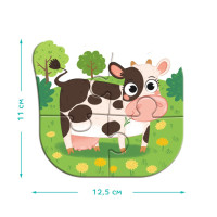 Дитячий пазл 4 в 1 "Baby puzzle. День на фермі" 300687 набір 4 в 1