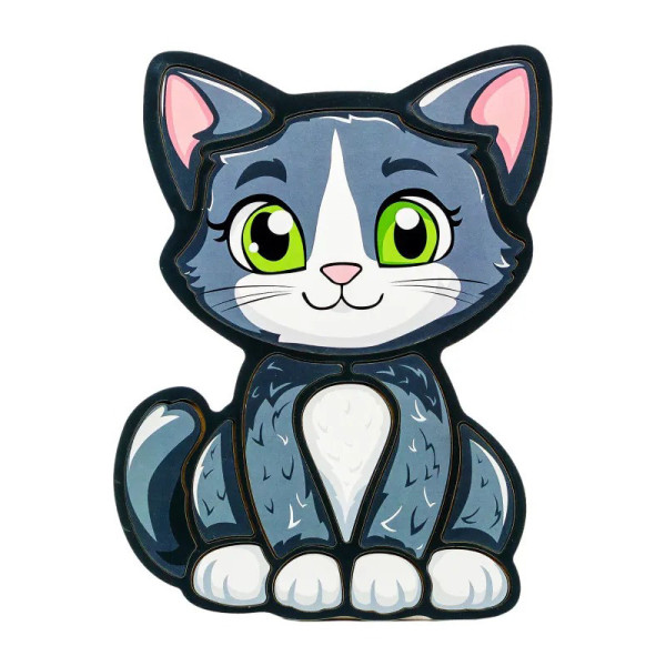 Дитячий пазл-вкладиш "Котик" Puz-22958 13 елементів