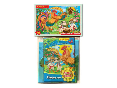 Дитячі пазли "Колосок" 81220 12 деталей з книгою Дитячі пазли "Колосок" 81220 12 деталей з книгою