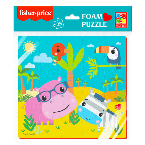 Мякі пазли "Бегемот та зебра" Vladi Toys VT1109-04 25 ел