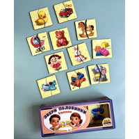 Настільна розвиваюча гра-пазл "Іграшки" Ubumblebees (ПСФ070) PSF070, 12 картинок-половинок