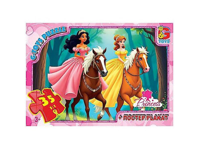 Дитячий пазл "Принцеси" PR01 постер 35 елементів