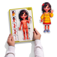 Деревяний пазл-вкладиш "Анатомія людини - дівчинка-2" (ПСД263) PSD263 будова тіла