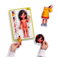 Деревяний пазл-вкладиш "Анатомія людини - дівчинка-2" (ПСД263) PSD263 будова тіла