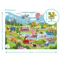 Дитячий віммельпазл "Диво-транспорт" 300660 60 елементів Дитячий віммельпазл "Диво-транспорт" 300660 60 елементів