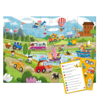 Дитячий віммельпазл "Диво-транспорт" 300660 60 елементів Дитячий віммельпазл "Диво-транспорт" 300660 60 елементів