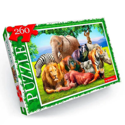 Пазл "Тварини Африки" Danko Toys C260-13-07, 260 ел.