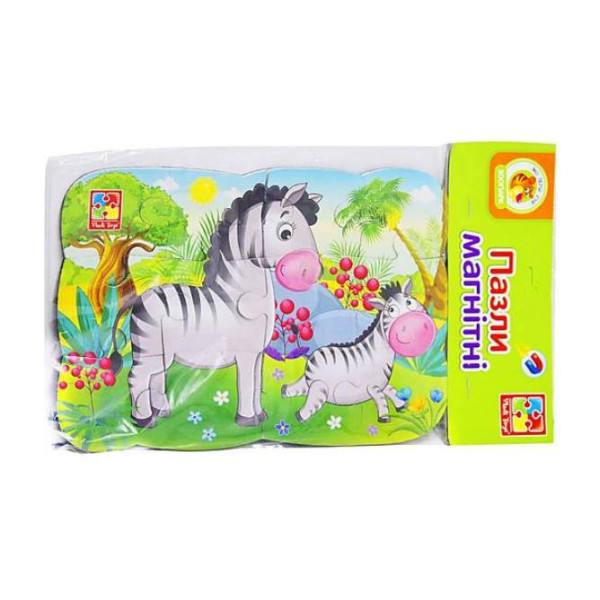 Дитячі пазли на магніті "Зебри" А5 VT3205-75 12 елементів