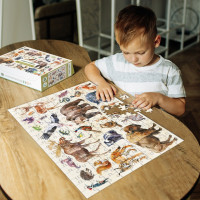 Дитячий пазл Монтессорі "Лісові тварини" 300629 200 елементів