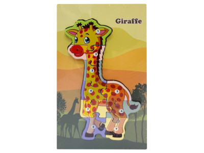 Деревяний пазл-вкладиш "Giraffe" Bambi MD 1924-12 9 елементів