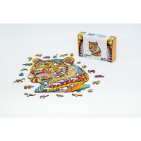 Фігурний деревяний пазл A3 "Загадковий тигр" PuzA3-00726 129 елементів