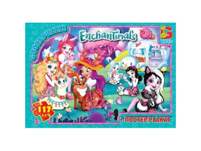 Дитячий пазл класичний "Enchantimals" EA205 постер 117 елементів