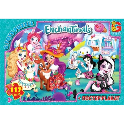 Дитячий пазл класичний "Enchantimals" EA205 постер 117 елементів Дитячий пазл класичний "Enchantimals" EA205 постер 117 елементів