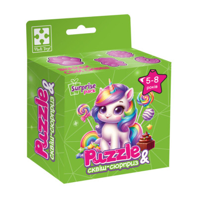 Дитячі пазли з сюрпризом "Єдиноріжка"2 VT8030-02 180 деталей