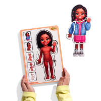 Деревяний пазл-вкладиш "Анатомія людини - дівчинка-3" (ПСД264) PSD264 будова тіла