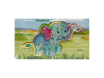 Деревяний пазл-вкладиш "Elephant" MD 1924-11 9 елементів