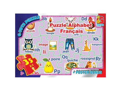 Дитячий пазл "Французька Абетка" ABC04 постер 35 елементів