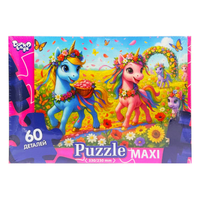 Дитячі пазли-максі "Поні в квітах" Mx60-12-02 60 елементів
