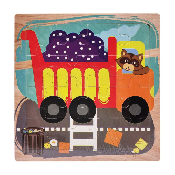 Деревяний пазл-вкладиш Вантажівка 73260-16 16 деталей