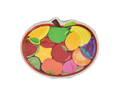 Дитячий деревяний пазл-вкладиш "Фрукти" MD 1500-6