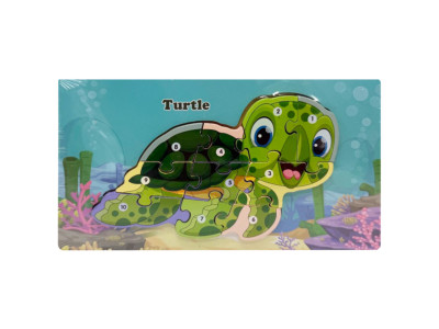 Дерев'яний пазл-вкладиш "Turtle" MD 1924-2 10 елементів