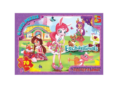 Дитячий пазл "Enchantimals" EA213 плакат 70 елементів Дитячий пазл "Enchantimals" EA213 плакат 70 елементів