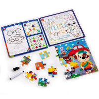 Розвиваючий набір 4 в 1 "Транспорт" VT2002-06 пазл розмальовка маркер
