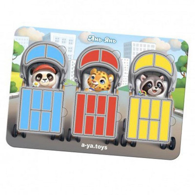 Деревяний пазл-сортер "Коляски" Ubumblebees (ПСФ089) PSF089 27 деталей та 12 карток