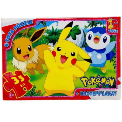 Дитячий пазл "Покемони" PM01 постер 35 елементів