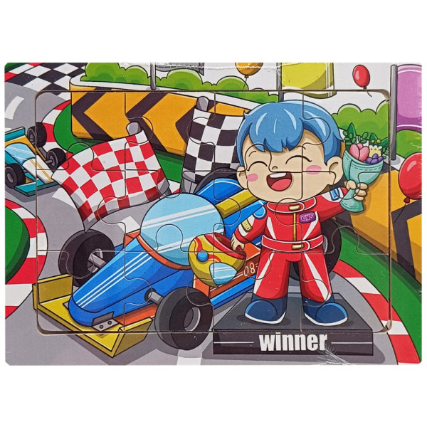 Дитячий дерев'яний пазл-вкладиш "Перемога" MD 1354-2 12 елементів 15 х 11 х 04 см Дитячий дерев'яний пазл-вкладиш "Перемога" MD 1354-2 12 елементів 15 х 11 х 04 см