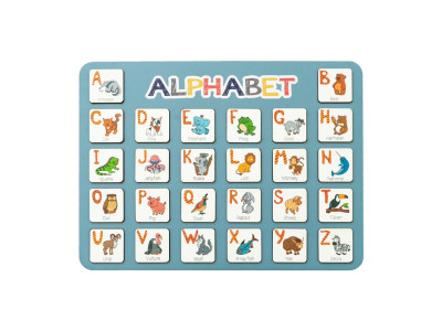 Деревяна абетка-вкладиш англійська "ALPHABET" 3240-03-002 синя 29х39 см Деревяна абетка-вкладиш англійська "ALPHABET" 3240-03-002 синя 29х39 см
