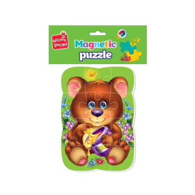 Магнітні пазли Малюк зможе "Ведмедик" Vladi Toys VT3301-04 А5 Укр