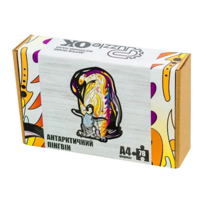 Фігурний деревяний пазл A4 Антарктичний пінгвін PuzA4-00756 78 деталей