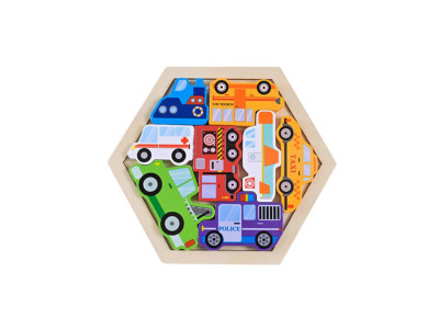 Дитячий дерев’яний пазл вкладиш "Міський транспорт" C9441-8