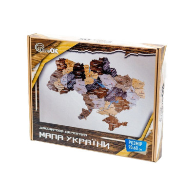 Деревяний пазл "Мапа України" Арт-90609 60х90 см