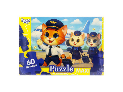 Дитячі пазли-максі "Пухнасті працівники авіалінії" Mx60-12-10 60 елементів