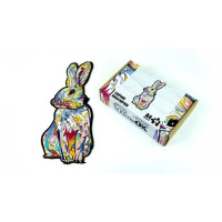 Фігурний деревяний пазл A4 Зайчик побігайчик PuzA4-00757 68 деталей