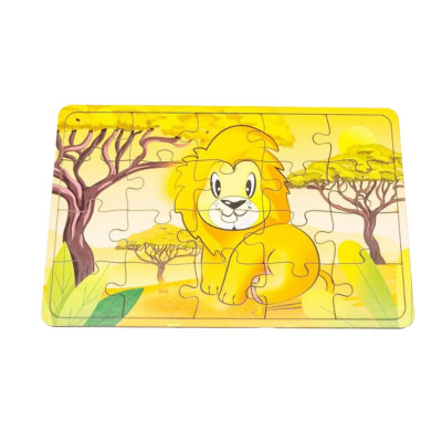 Дитячий деревяний пазл Цар звірів Арт-10023 20 елементів