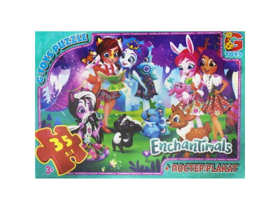 Дитячий пазл класичний "Enchantimals" EA200 постер 35 елементів