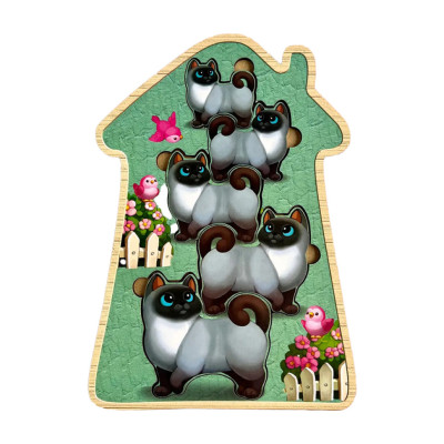 Настільна гра-сортер "Веселі котики"Ubumblebees (ПСФ066) PSF066 більше-менше