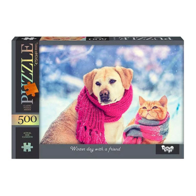 Пазл "Winter day with a friend" Danko Toys C500-14-08 500 ел.