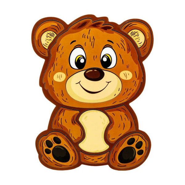 Дитячий пазл-вкладиш "Ведмедик" Puz-22956 10 елементів