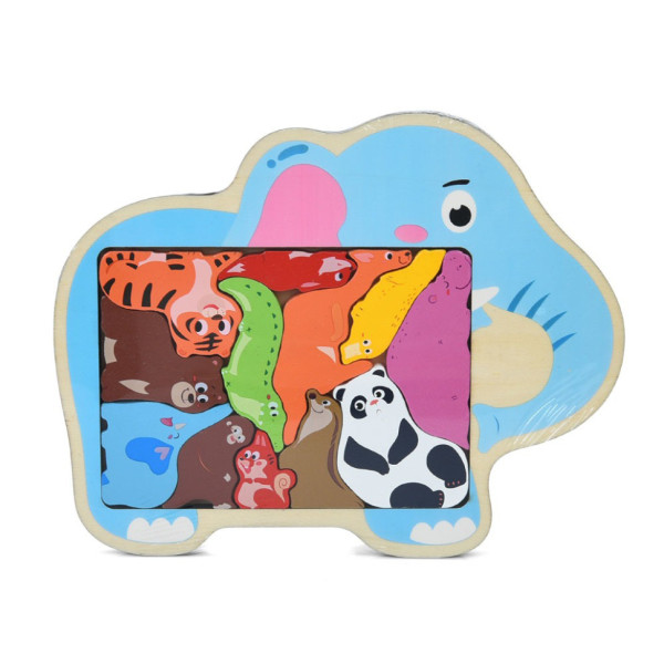 Дитячий деревяний пазл-вкладиш "Тваринки" MD 1500-4