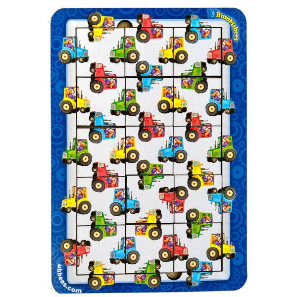 Деревяний пазл Трактори Ubumblebees (ПСФ127) PSF127 колір рахунок та напрямки