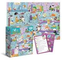 Дитячий пазл Шукай та знаходь "Котяче кафе" 300667 100 елементів