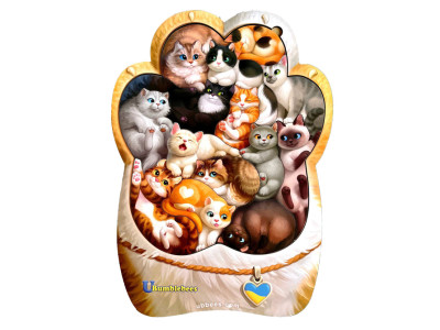 Деревяний пазл-вкладиш "Котики-муркотики" Ubumblebees (ПСФ133) PSF133