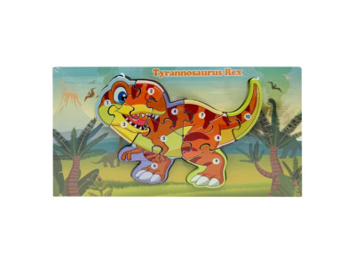 Деревяний пазл-вкладиш "Tyrannosaurus Rex" Bambi MD 1924-5 10 елементів
