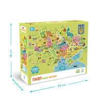 Пазли класичні "Карта України" 300706 100 елементів
