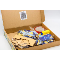 Деревяний пазл "Мапа України" Арт-60906 синьо-жовтий 60х90 см